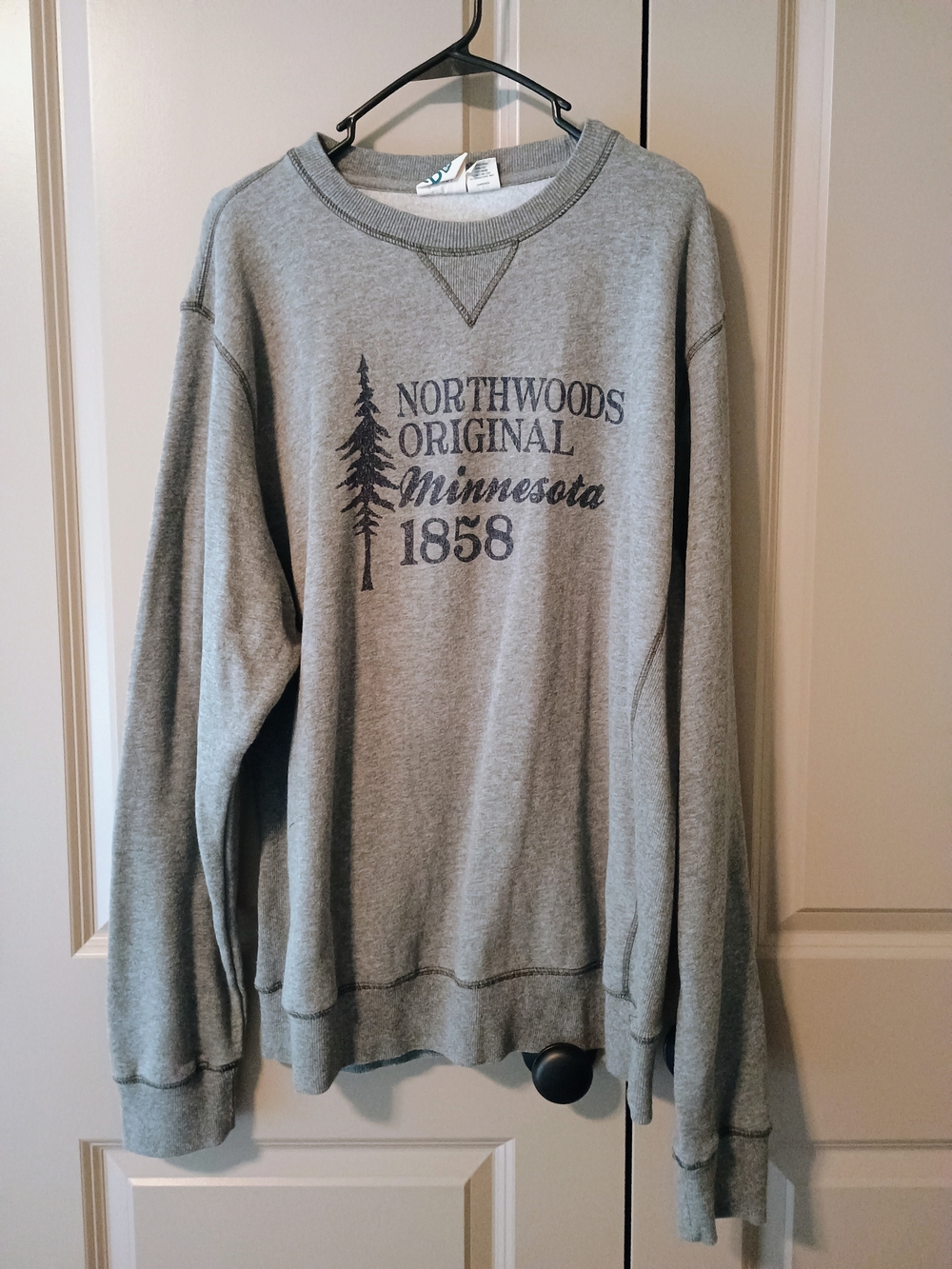 Original Minnesota 1858 Gray Crewneck Sweatshirt
